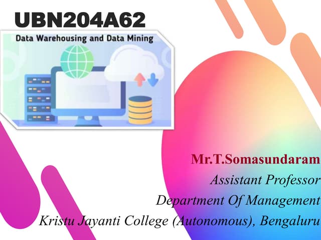 Introduction to Data Warehouse