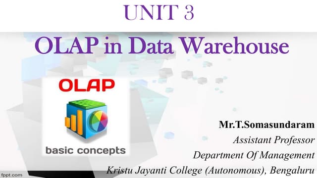 OLAP in Data Warehouse