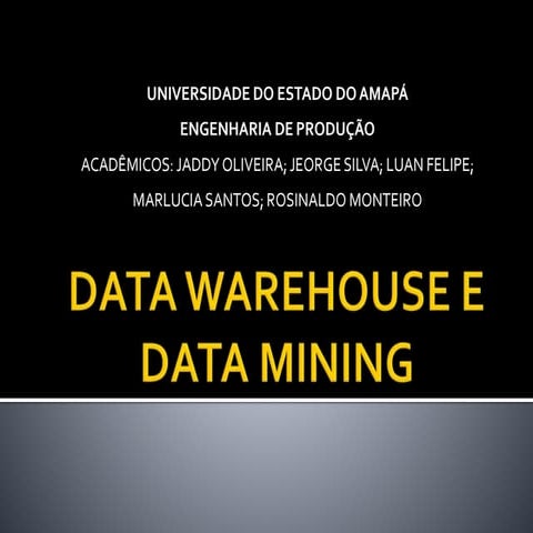 Data Mining e Data Warehouse