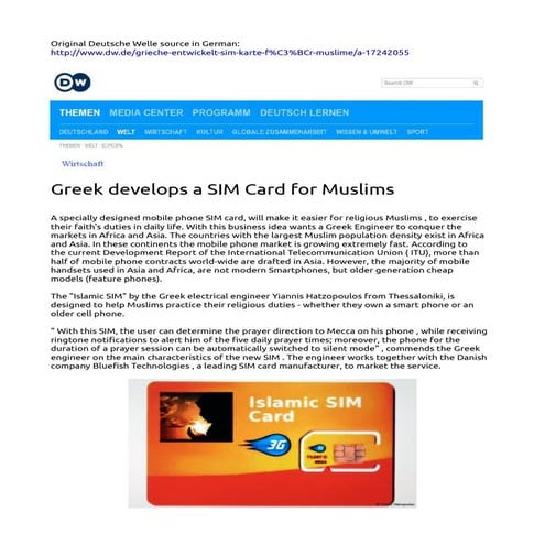 Fortune Greece - Islamic SIM story in english | PDF