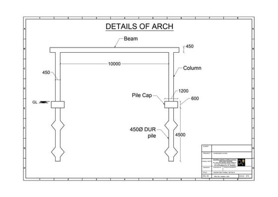 Structural details of foundation for arch to burial round | PDF
