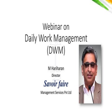 Webinar on Daily Work Management