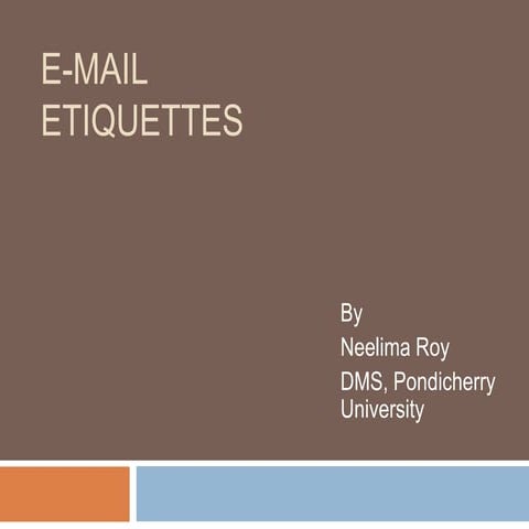 E-mail Etiquettes
