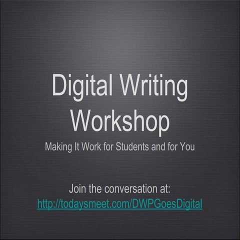 Digital Writing Workshop
