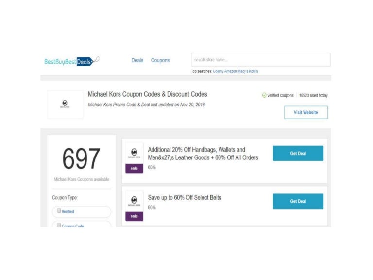 michael kors discount codes 2018