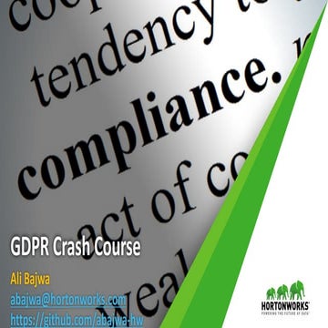 GDPR Crash Course