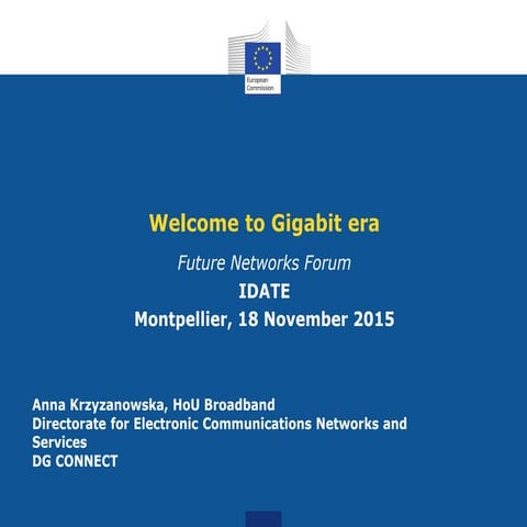 DWS15 - Future Networks Forum - Gigabit era - Keynote - Anna Krzyzanowska, Ho...
