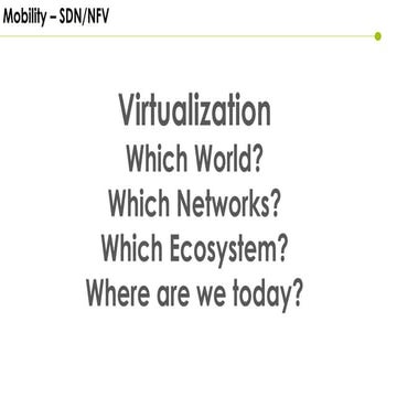 DWS15 - Future networks forum - Virtualisation - eBlink - Alain Rolland