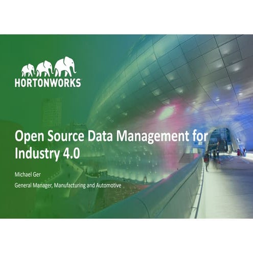 Open Source Data Management for Industry 4.0