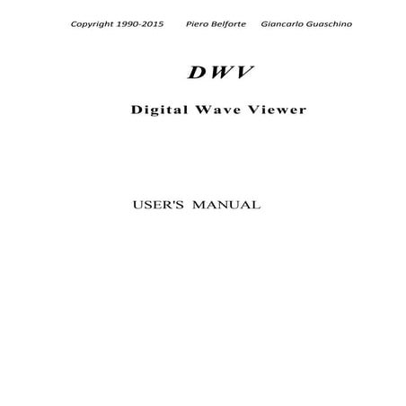 DVW (Digital Wave Viewer) user manual