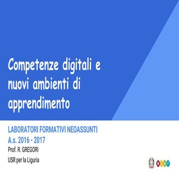 Lab. Competenze digitali e Nuovi Ambienti di Apprendimento 