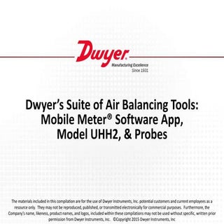 Dwyer's Air Balancing Tools: Mobile...