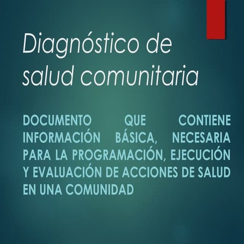 Dx de salud comunitaria