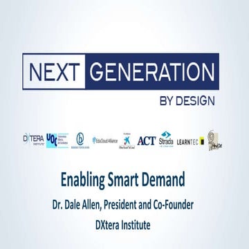 Shifting the market by Enabling Smart Demand by consumers for products to be ...