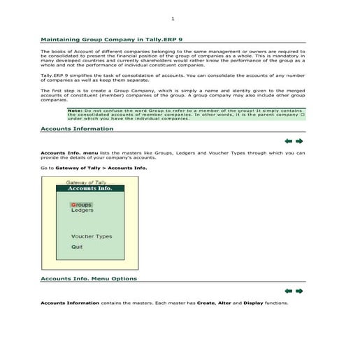 Tally-maintaining group company in tally