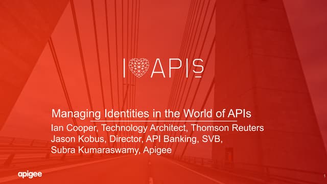 Managing Identities in the World of APIs