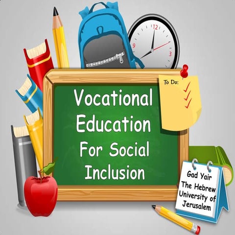 Presentation: vocational education and social inclusion in Israel 