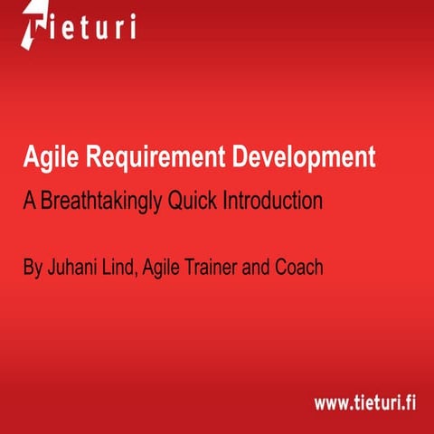 Agile Requirement Development - A Breathtakingly Quick Introduction