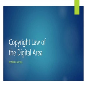 Copyright of the Digital Area