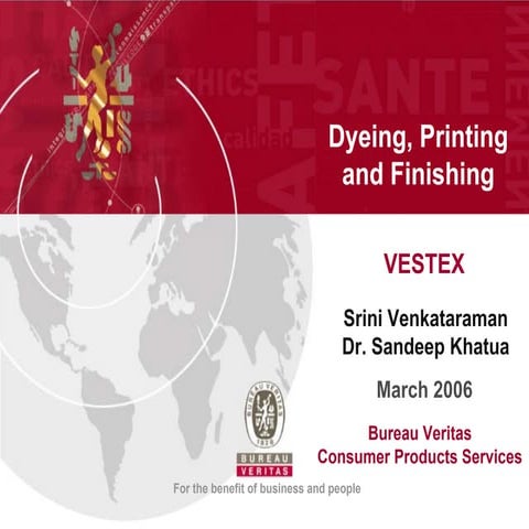 Dying Printing Finishing