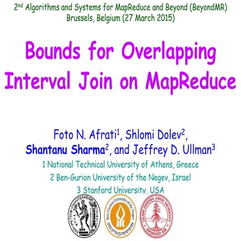 Bounds for overlapping interval join on MapReduce