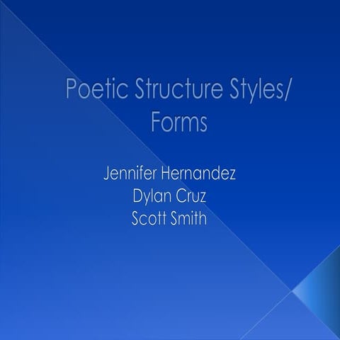 Dylan & jennifer poetic structure