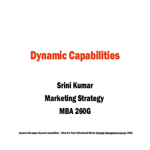 Dynamic Capabilities