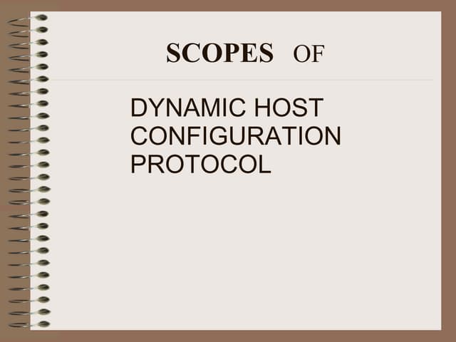 Dynamic Host Configuration Protocol