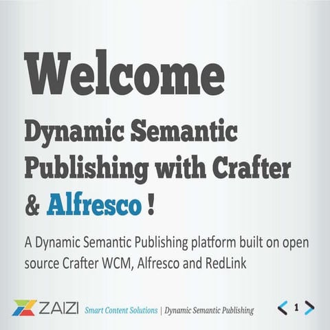 Redlink - Dynamic Semantic Publishing using Crafter and Alfresco by Zaizi 