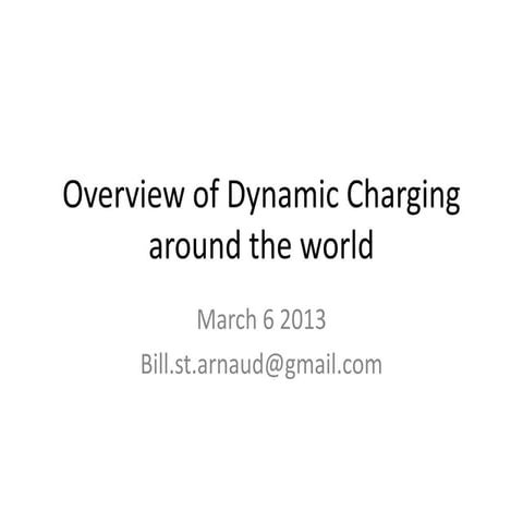 Dynamic charging latest developments