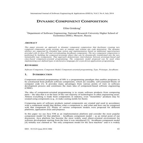 Dynamic component composition