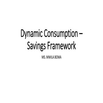 Dynamic Consumption – Savings Framework.pptx
