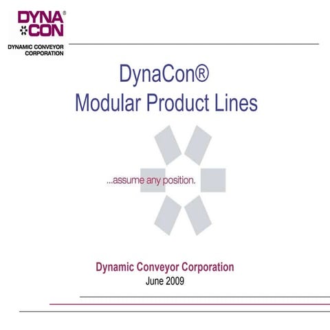 Dynamic Conveyor Product Lines | PPT