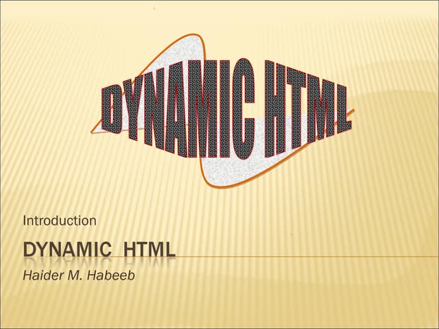 Dynamic  html (#1)