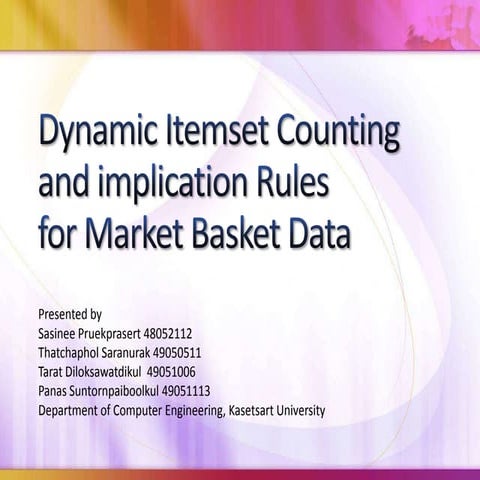 Dynamic Itemset Counting