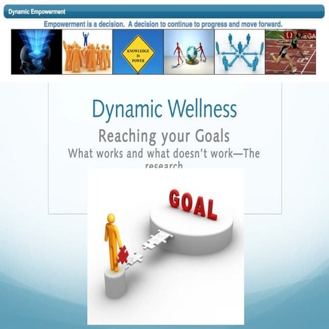 Dynamic Wellness JourneyCare Goal setting and research
