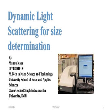Dynamic light scattering