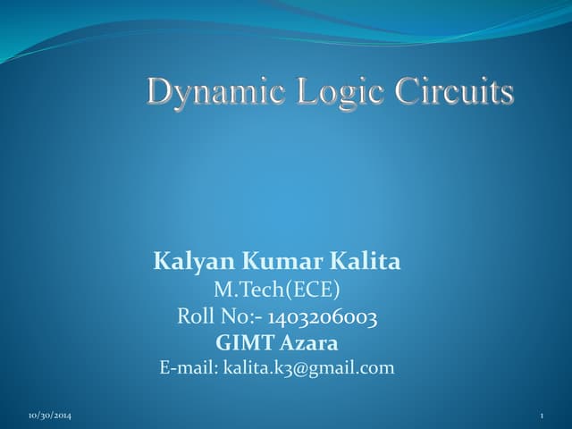 Dynamic logic circuits