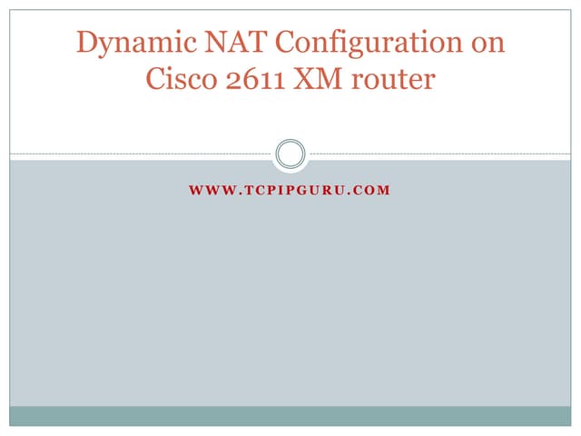 How to configure Dynamic nat