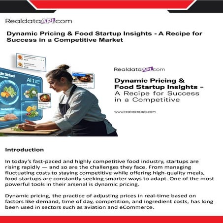 Dynamic Pricing & Food Startup Insights - A Recipe for Success in a ...