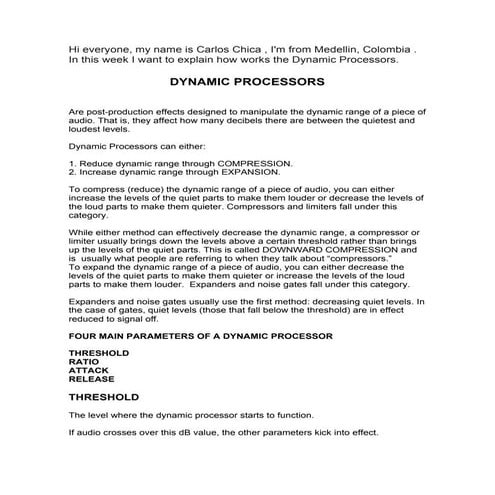 Dynamic processors   carlos chica vega