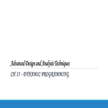 Dynamic programing 2 | PPT