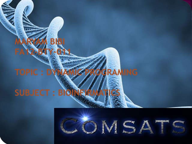 Dynamic programming | PPTX