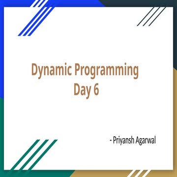 Comprehensive Guide to Dynamic Programming: Problem Solving and Answer ...