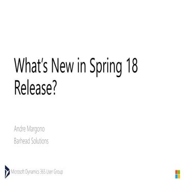 Dynamics 365   what's new - april 2018