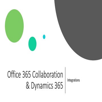 Dynamics 365 and Office 365 Integrations
