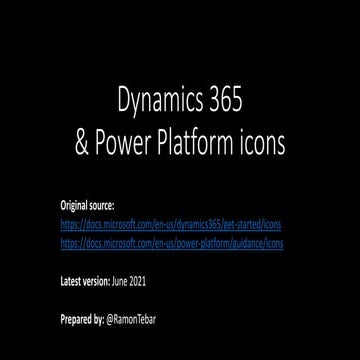 Dynamics 365 and Power Platform icons