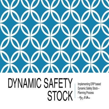 Dynamic safety stock in Supply Chain planning | PPS