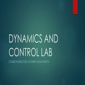 Dynamics and control lab | PPT