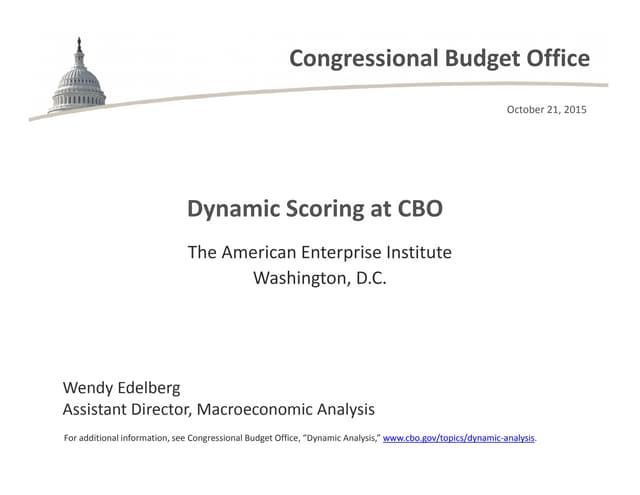 Dynamic Scoring at CBO